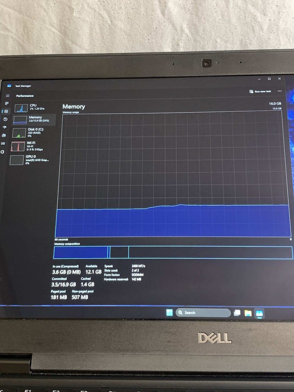 Dell Latitude 5490 i5-8350U 16GB 256GB SSD Win11 14in FHD Touchscreen Black