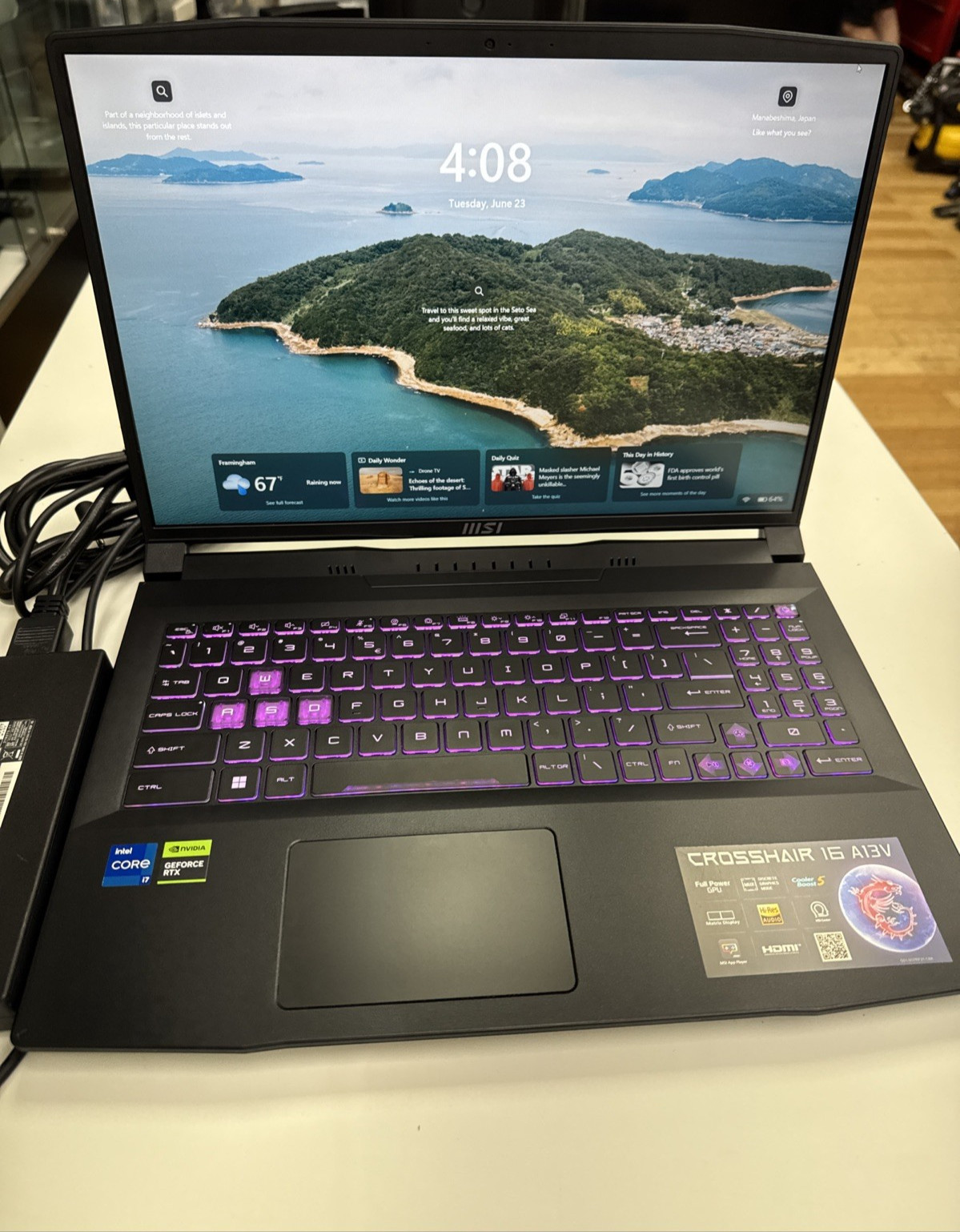 MSI Crosshair 16 Gaming Laptop i7-13620H RTX 4070 16GB RAM 1TB SSD 144Hz WIN11