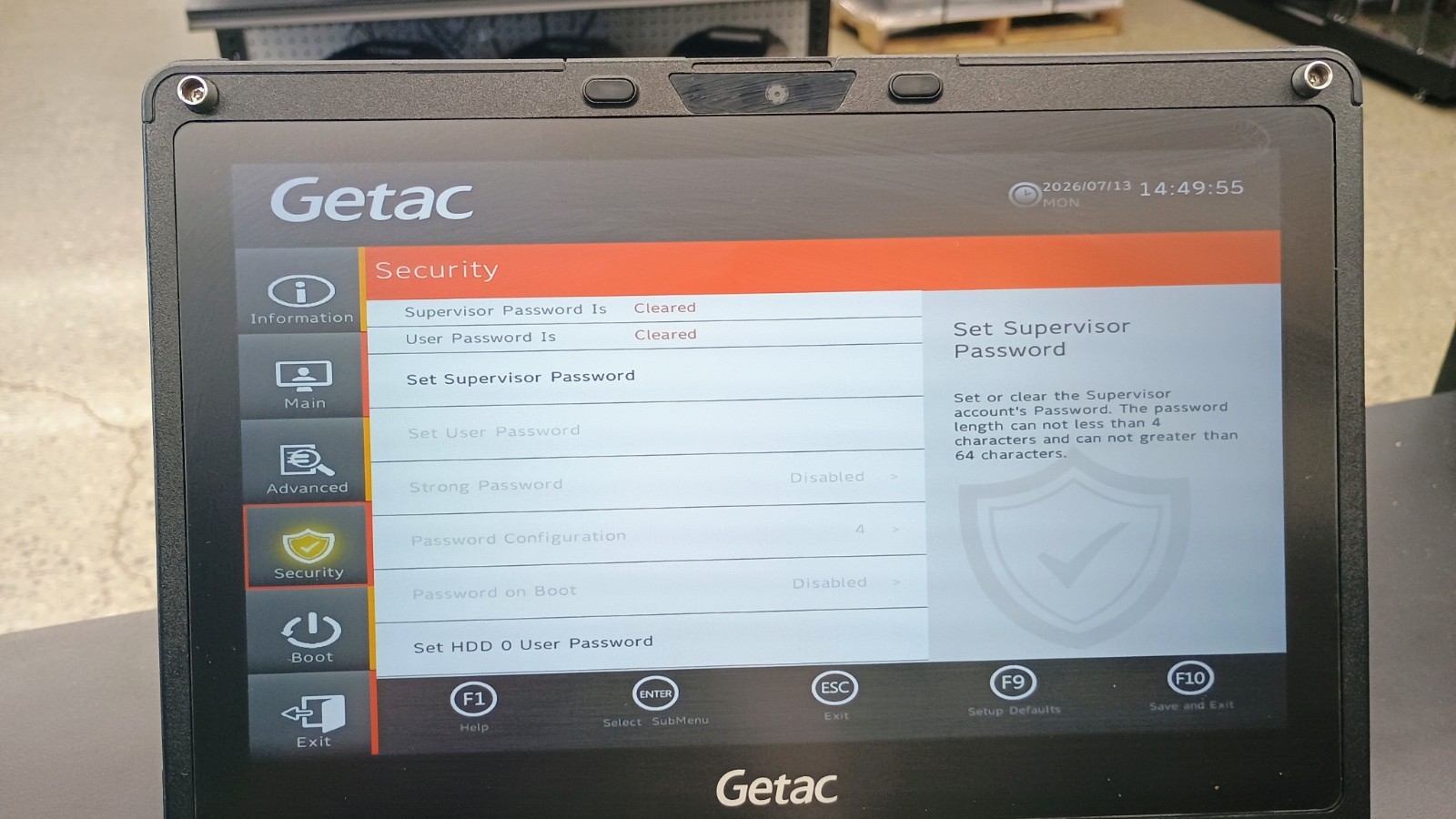 Getac V110G6 Quad Core i5-10210U 1.60GHz – 256GB SSD – 16GB – Win 11 Pro