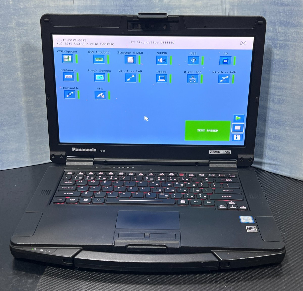 FZ-55CA60CVM, Intel core i7-8665U,512GB SSD,16GB Mem, Touch, HDMI, 4G LTE, GPS,