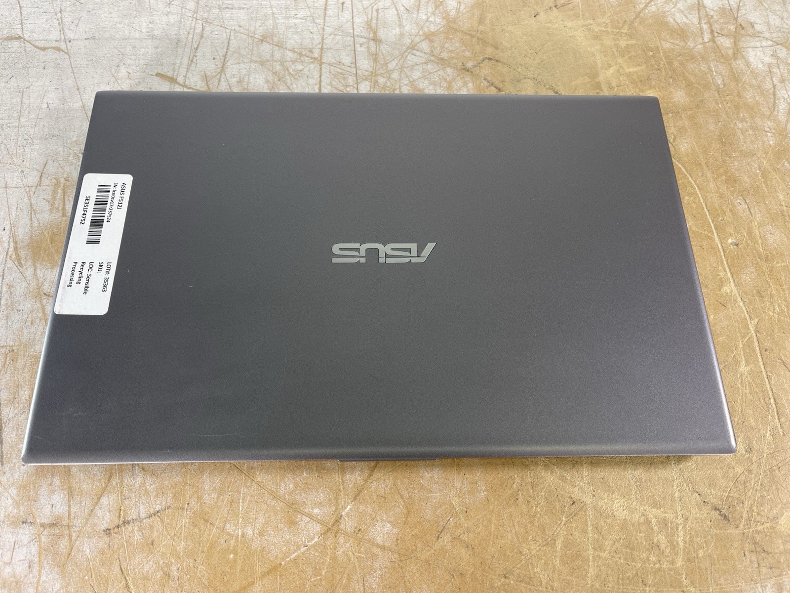 ASUS VIVOBOOK F512J i3-1005G1 @ 1.20 GHz, 12GB RAM, NO HDD/OS – (FOR PARTS)