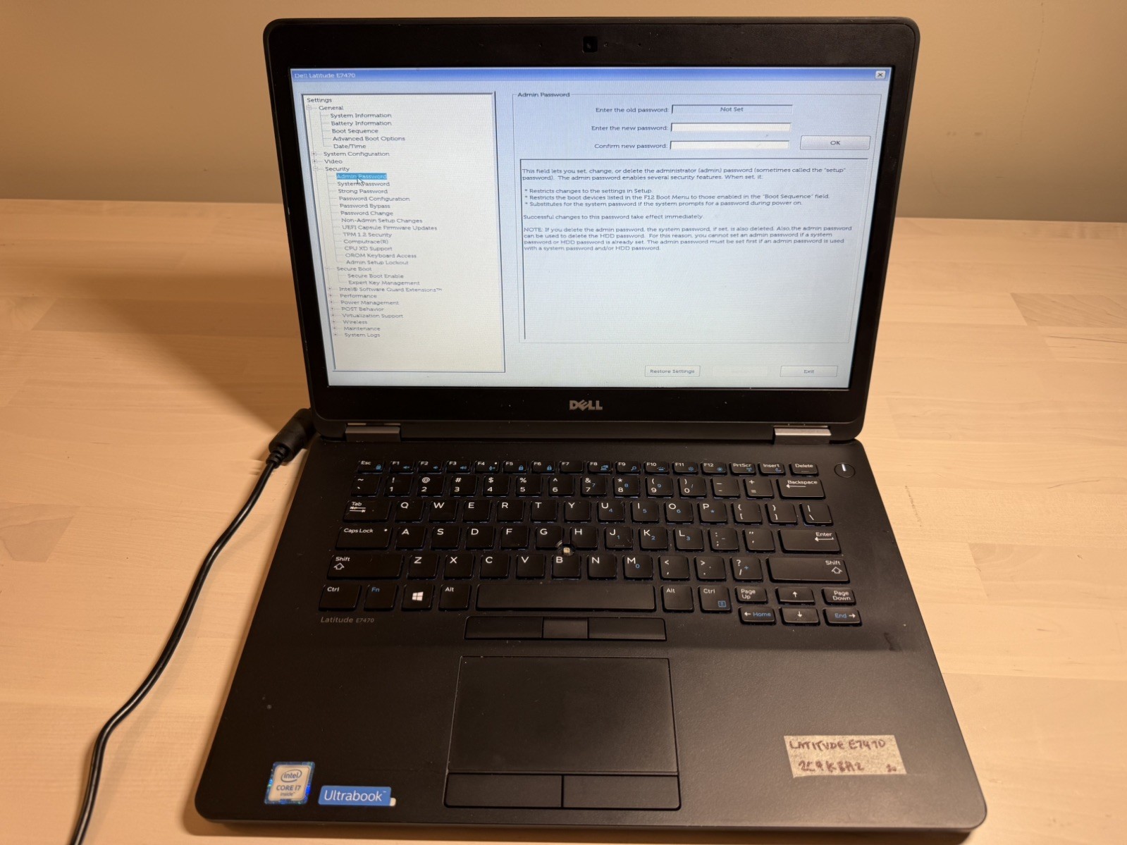 Dell Latitude E7470 Laptop Intel Core i7 6th Gen No HD/OS/AC Adapter