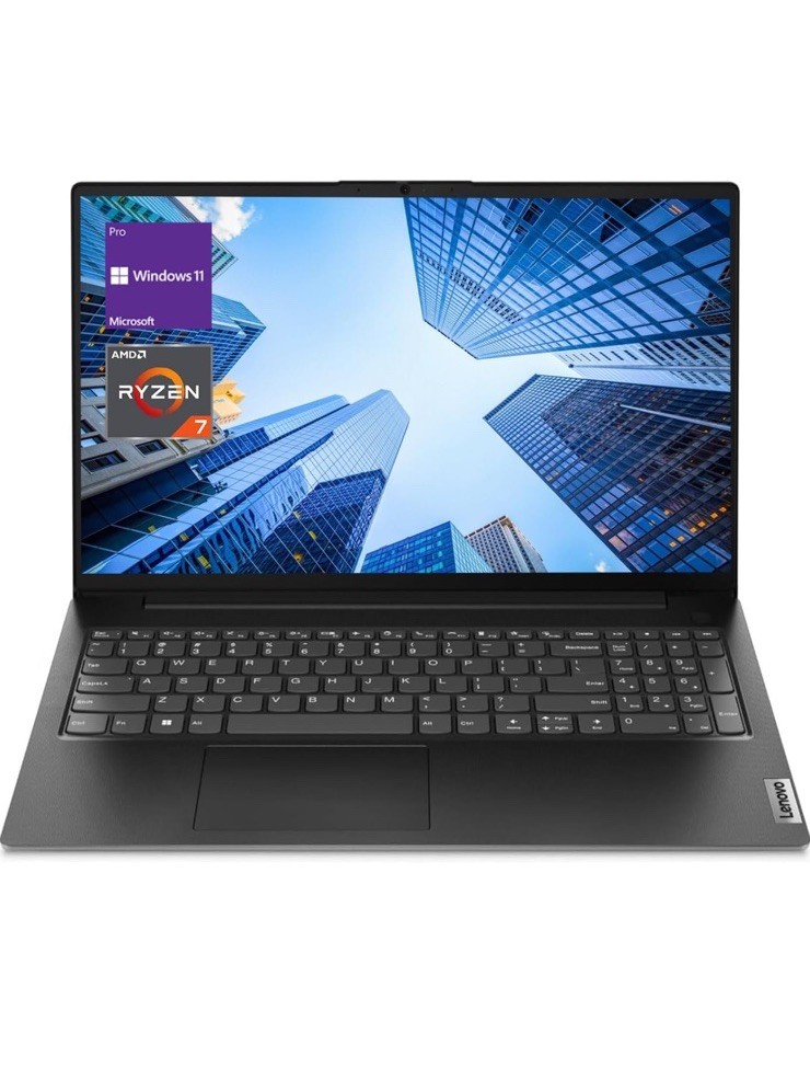 Lenovo V-Series V15 Business Laptop, 15.6″ FHD Display, AMD Ryzen 7