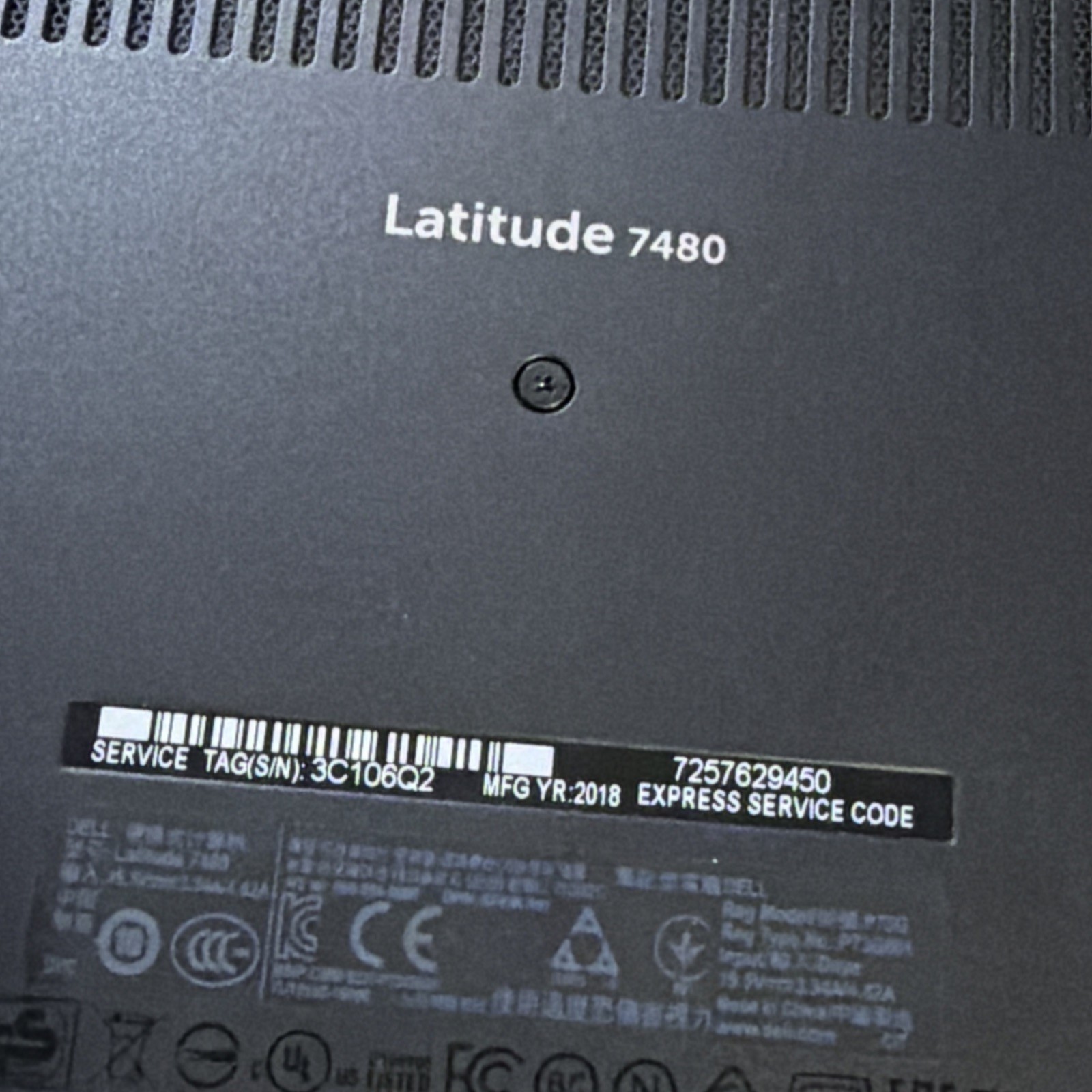 DELL LATITUDE 7480 INTEL CORE I7-7600U 2.80GHZ 8GB RAM NO HD