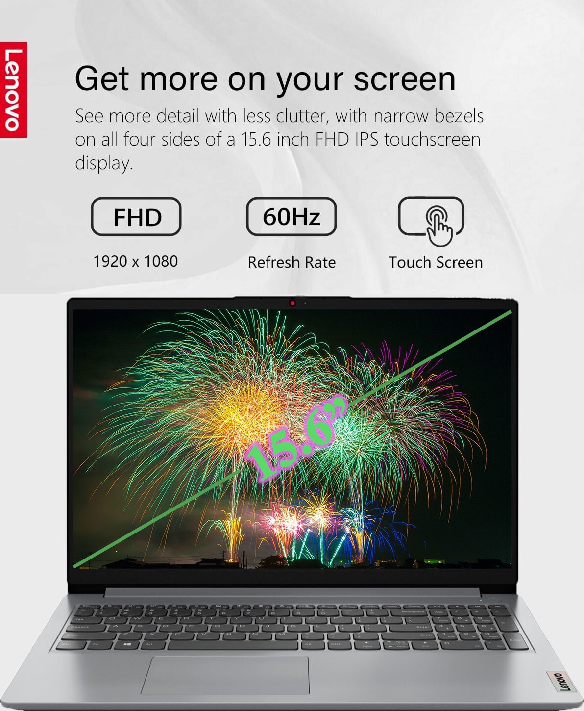 Lenovo Laptop 15.6″ FHD Touch Intel i3-1215U Up to 40GB RAM & 2TB SSD WIN11 PRO
