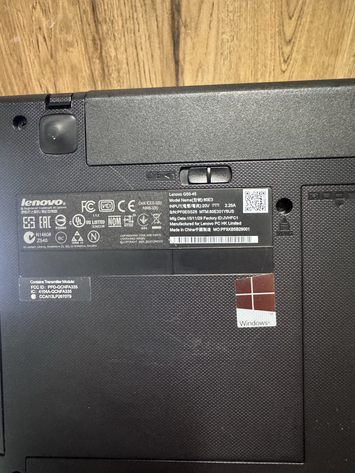 Lenovo G50-45 AMD A8 15.6” Laptop For Parts No RAM No HDD No Image