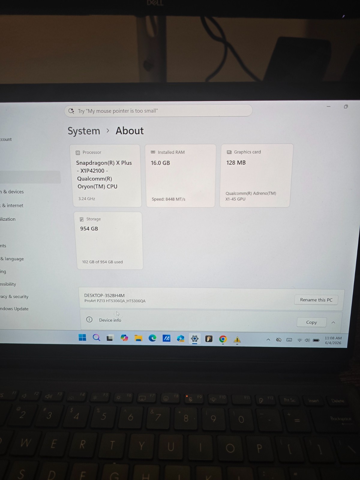 ASUS ProArt PZ13 13″ Snapdragon X Plus 16GB 1 TB SSD Win11 Touch 2880×1800