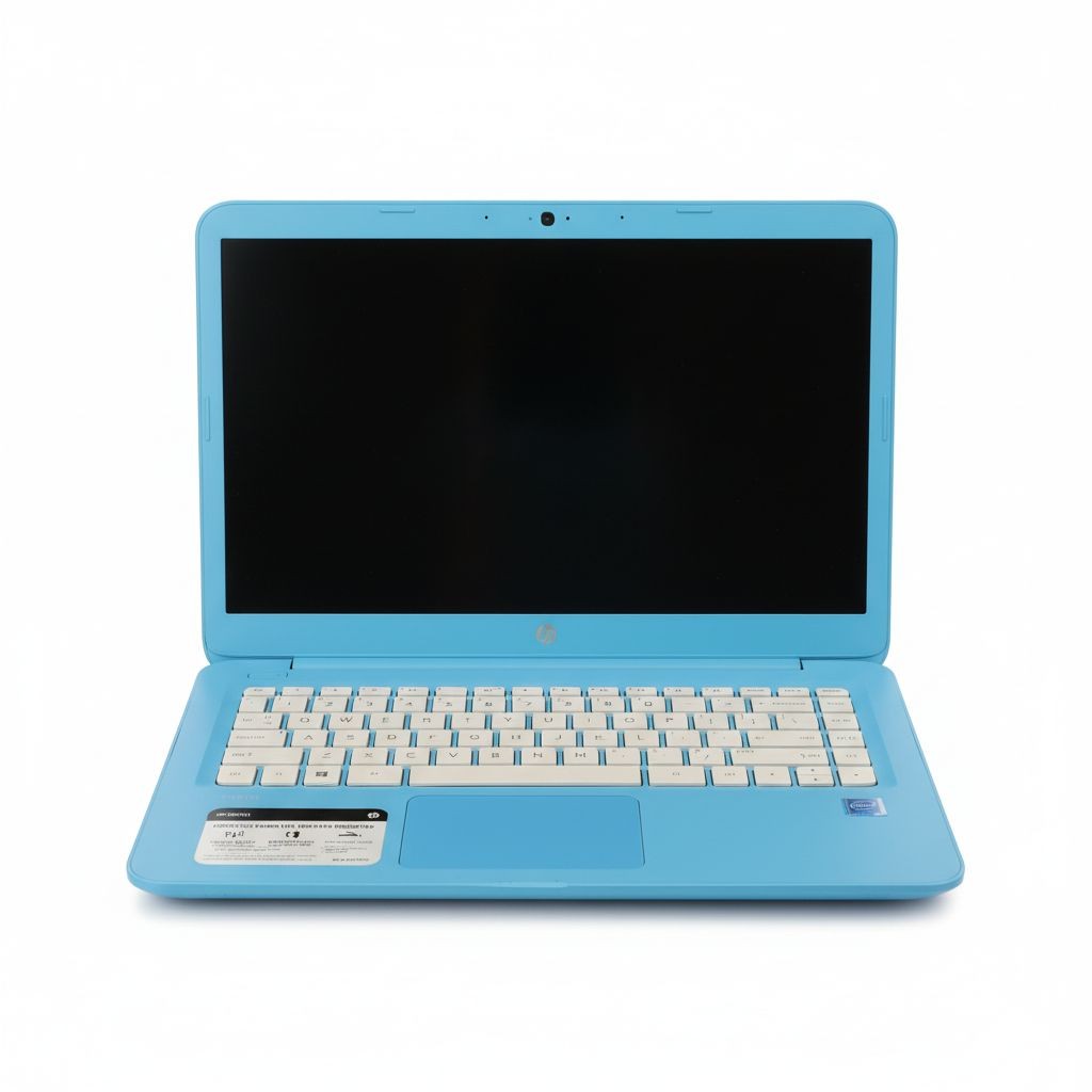 HP Notebook Laptop Blue Intel Webcam White Keyboard Portable