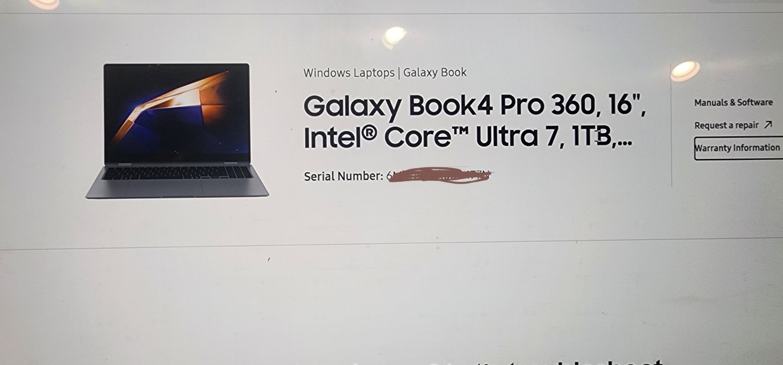 Samsung Galaxy Book4 Pro 360 Laptop 16″ 3K AMOLED, 2-in-1, Ultra 7, 1TB