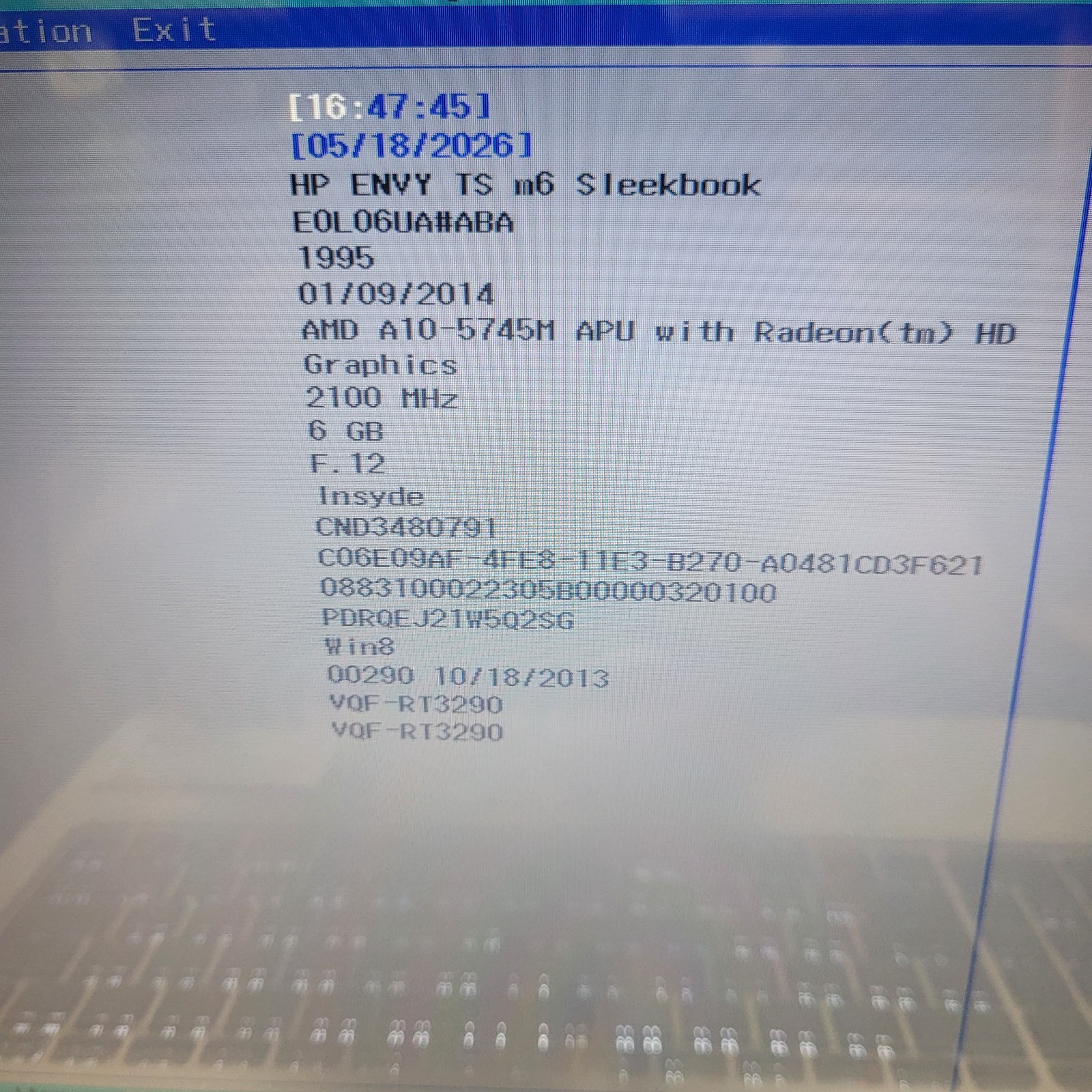 HP ENVY M6-K022DX / AMD 10-5745 @2.10GHz /6 GB RAM/ 750 GB HDD WINDOWS 11