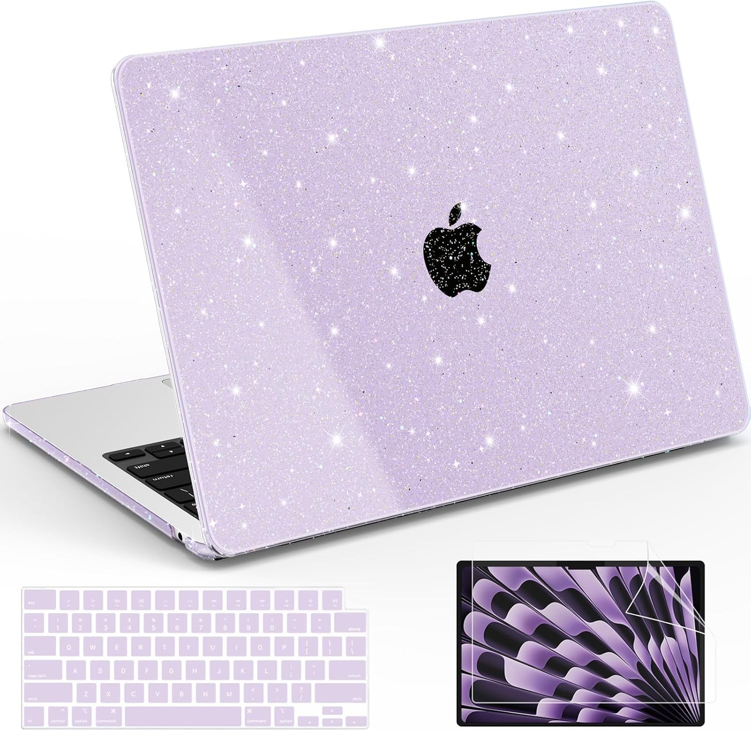 MacBook Air 15 inch Case Glitter 2026 2025-2022 M5 M4 M3 M2 Model A3448 A3241 A3