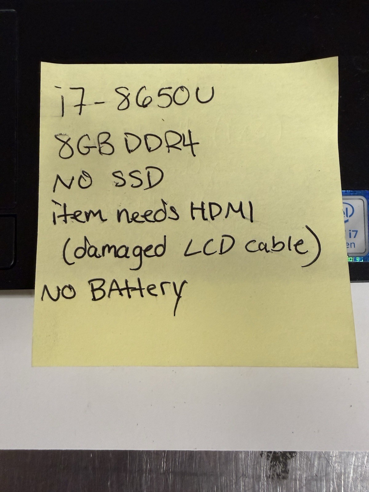 Dell Latitude 7390 14″ i7-8650U@1.9GHz 8GB RAM (NO SSD/AC/BATT) *READ* #0035