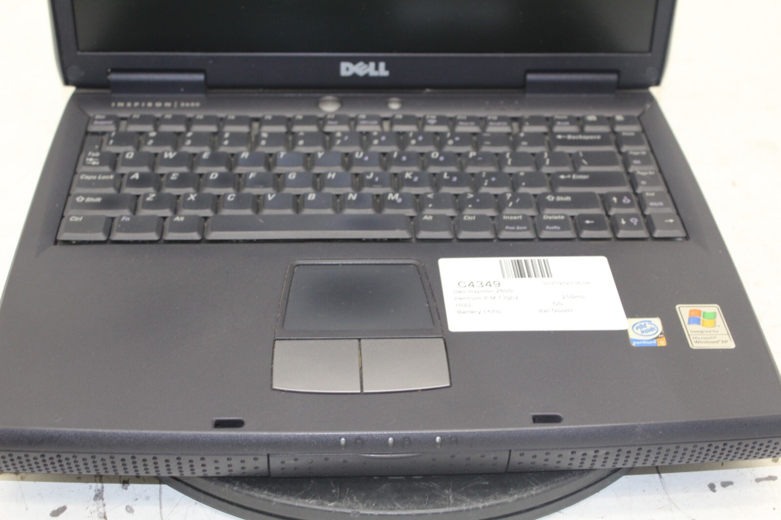 Dell Inspiron 2650 Laptop Intel Pentium 4 256MB Ram No HDD/ Battery
