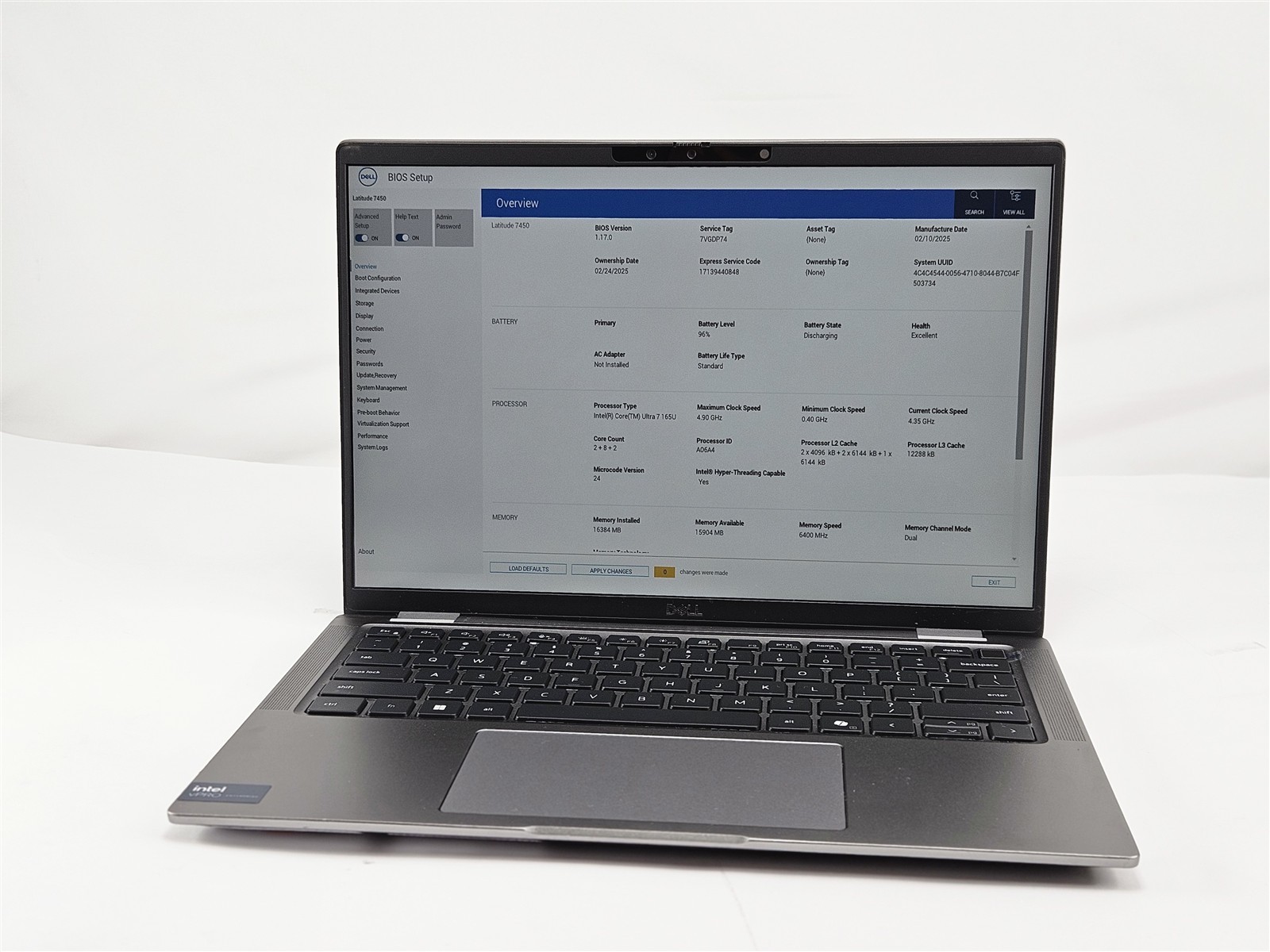 Dell Latitude 7450 Intel Core Ultra 7 165U 16GB 256GB SSD 14″ FHD Display