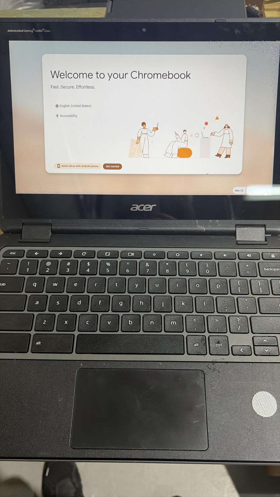 Acer Chromebook Spin 511 R752T 11.6″ Touch 2in1, 4GB, 32GB SSD *Screen Bubbles*