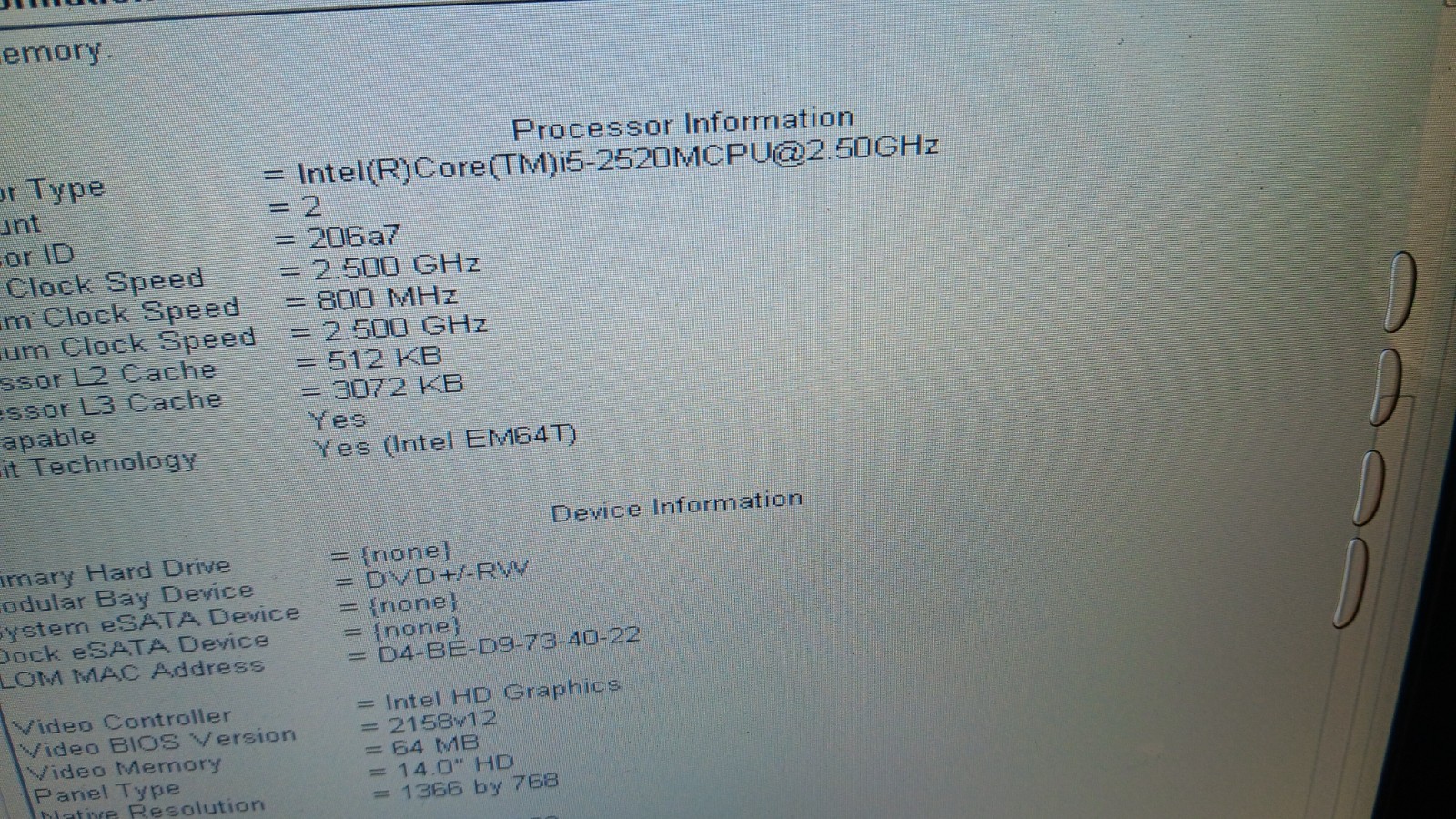 Lot of 3 Dell Latitude E6430 ATG E6420 Laptops Intel Core I5 CPU 14″ LCD Screen