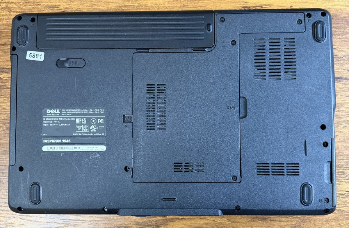 Dell Inspiron 1545 Pentium(R) Dual-Core CPU T4500 4 GB RAM 500 GB HDD 15.6″
