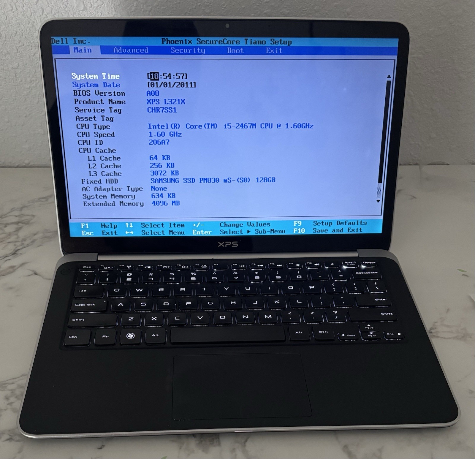 Dell XPS 13-L321X Core i5-2467M, 4GB RAM, 13.3″ Laptop for Repair 1.60 GHz
