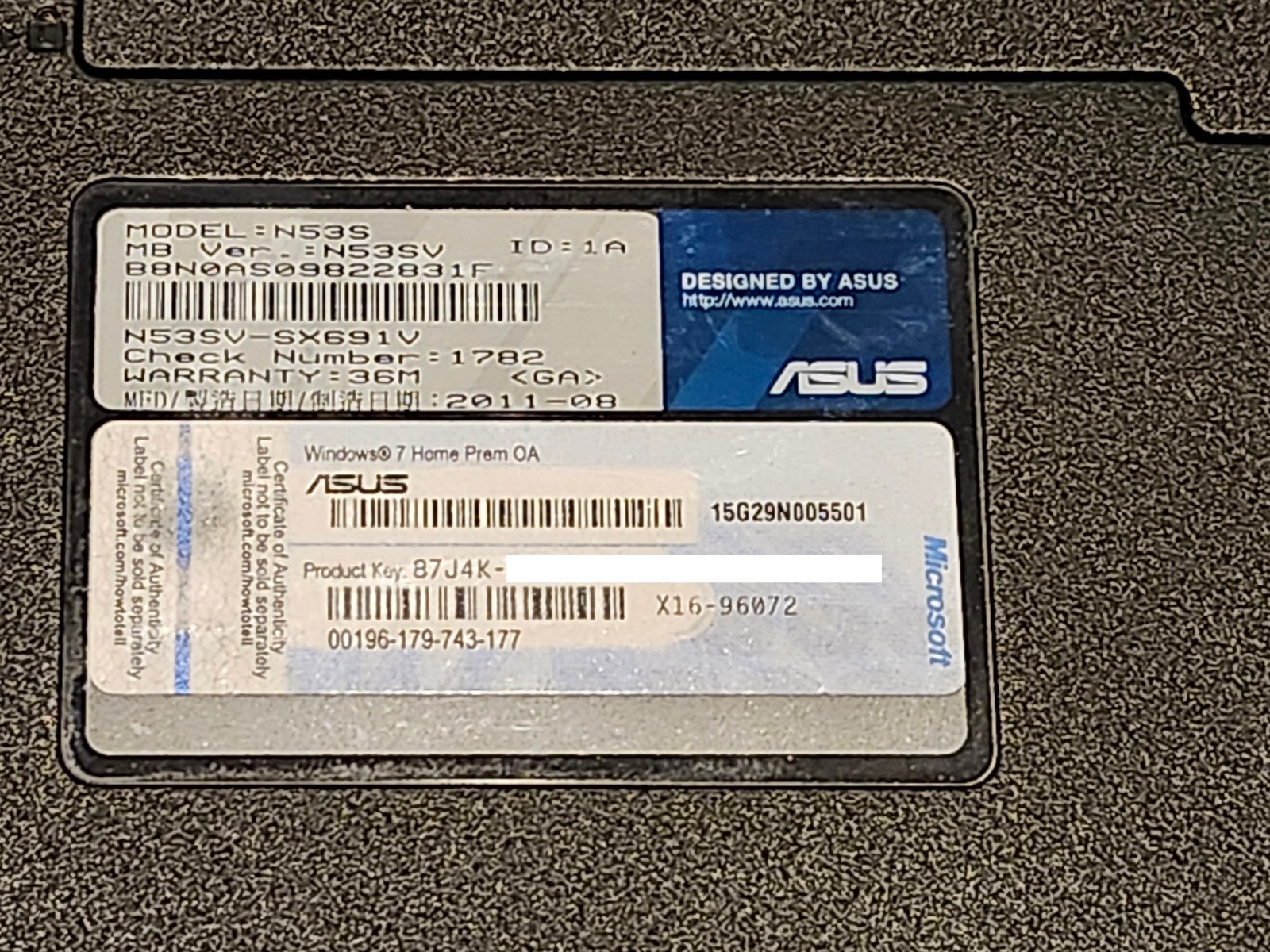 ASUS N53SV Intel i7, GeForce 540M