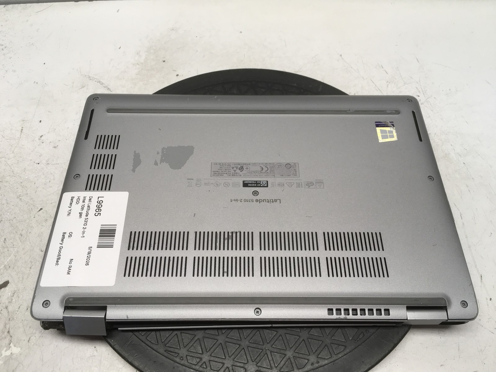 Dell Latitude 5310 2-In-1 Intel 10th gen No RAM NO HDD No Batt