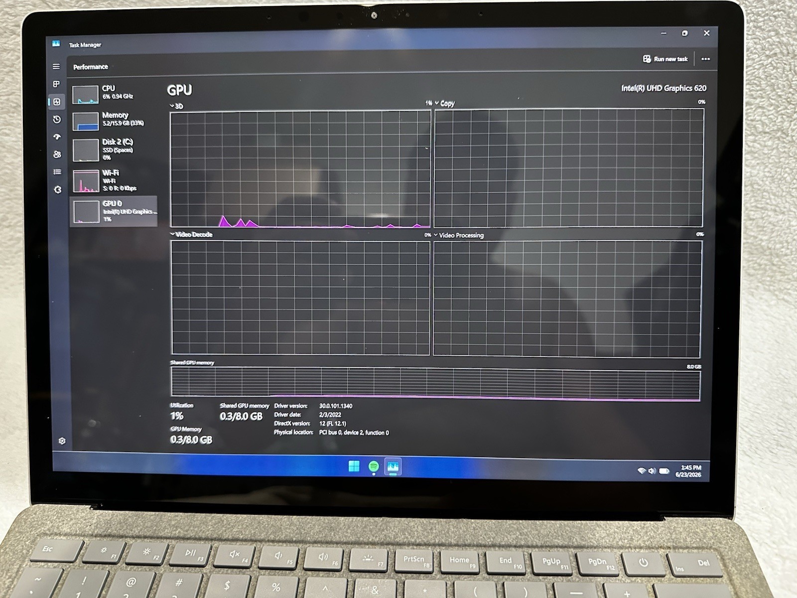 Microsoft Surface Laptop i7-8650U 16GB 1TB SSD Windows 11 Home Touch