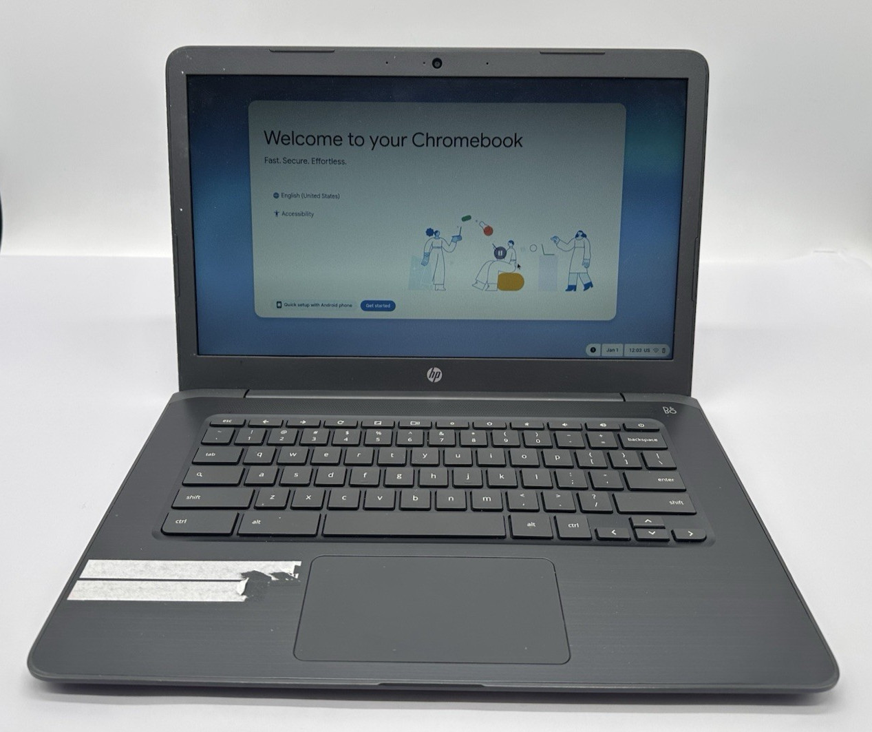5x HP Chromebook 14-db0023dx, AMD Radeon R4, 4GB RAM, 32GB eMMC, No OS/Adapter