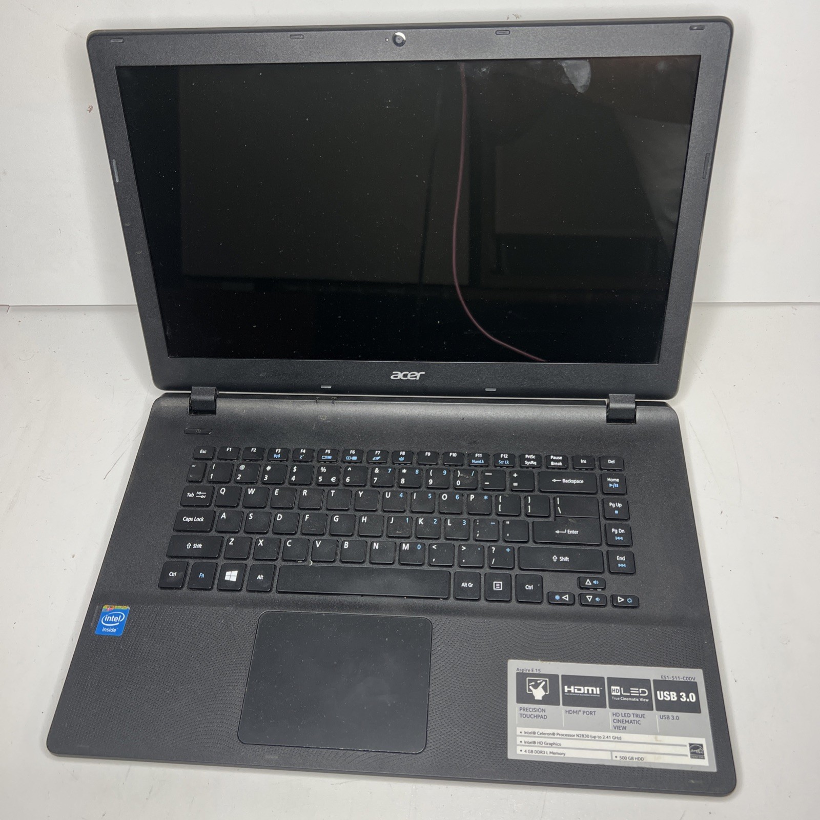 Acer Aspire E15 ES1-511 Intel N2830 4GB RAM 500GB HDD 15.6” (Needs New Battery)