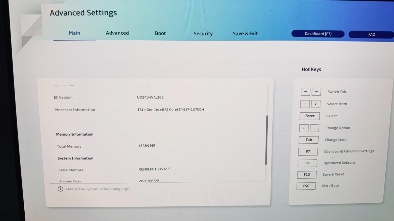 ASUS Zenbook UX3404VA 14.5″ 13th Gen i7-13700H 16 GB RAM 1TB SSD Win11