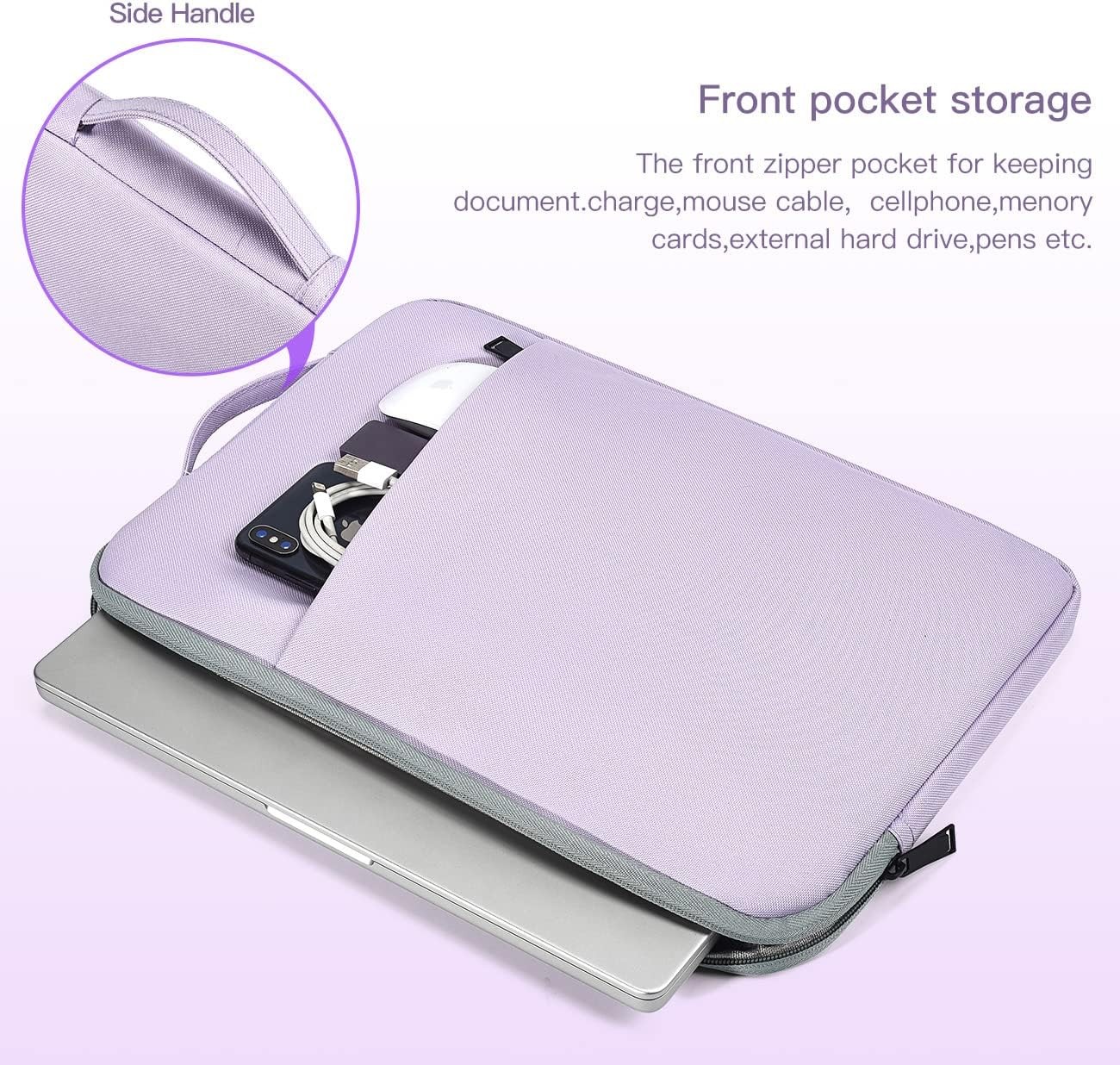 Padded 17.3 inch Laptop Sleeve Case with Handle for Dell, HP, Lenovo, Asus, Acer