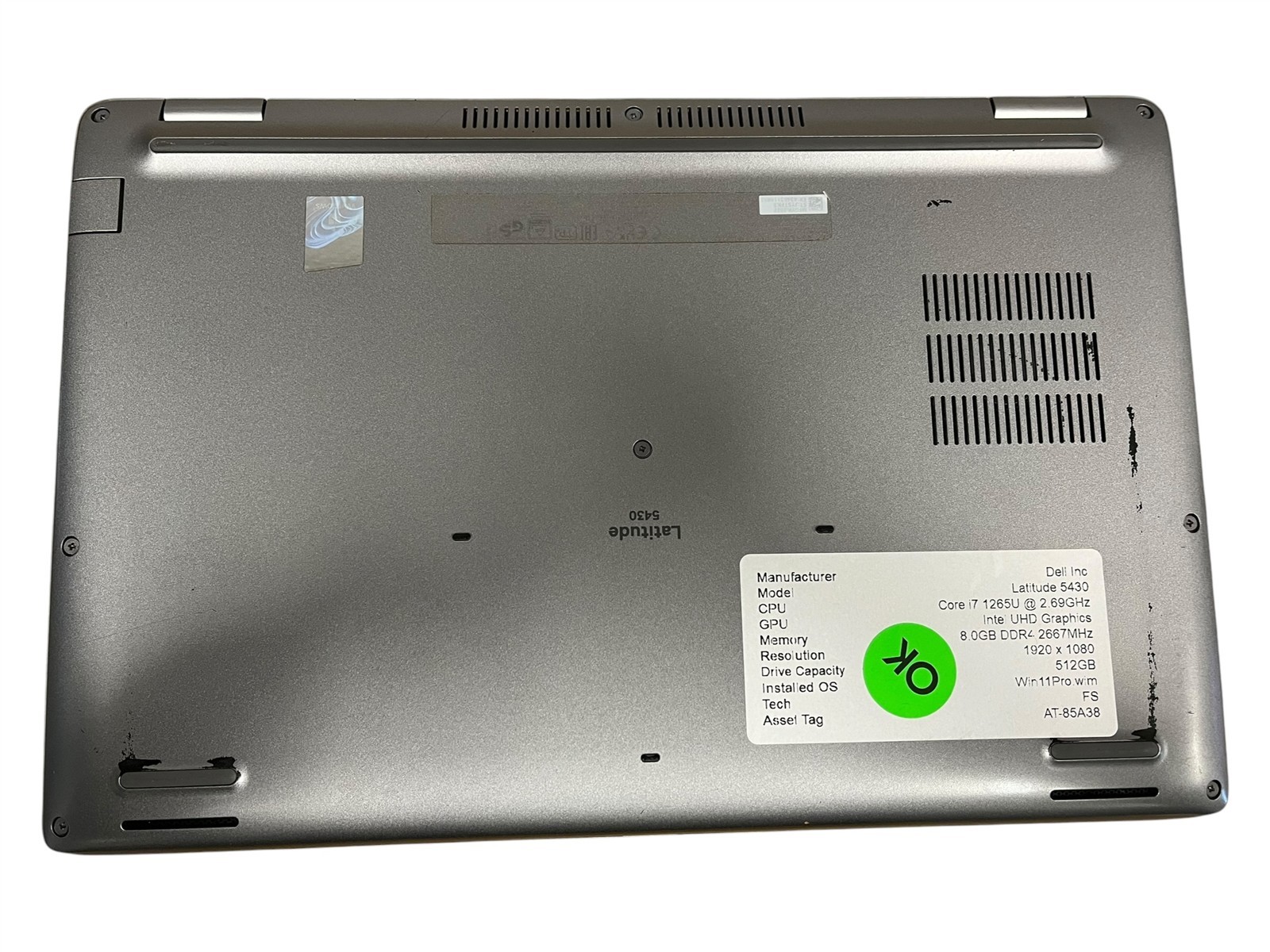 Dell Latitude 5430 i7-1265U 2.69GHz 8GB RAM 512GB SSD 14″ WINDOWS 11 PRO Laptop