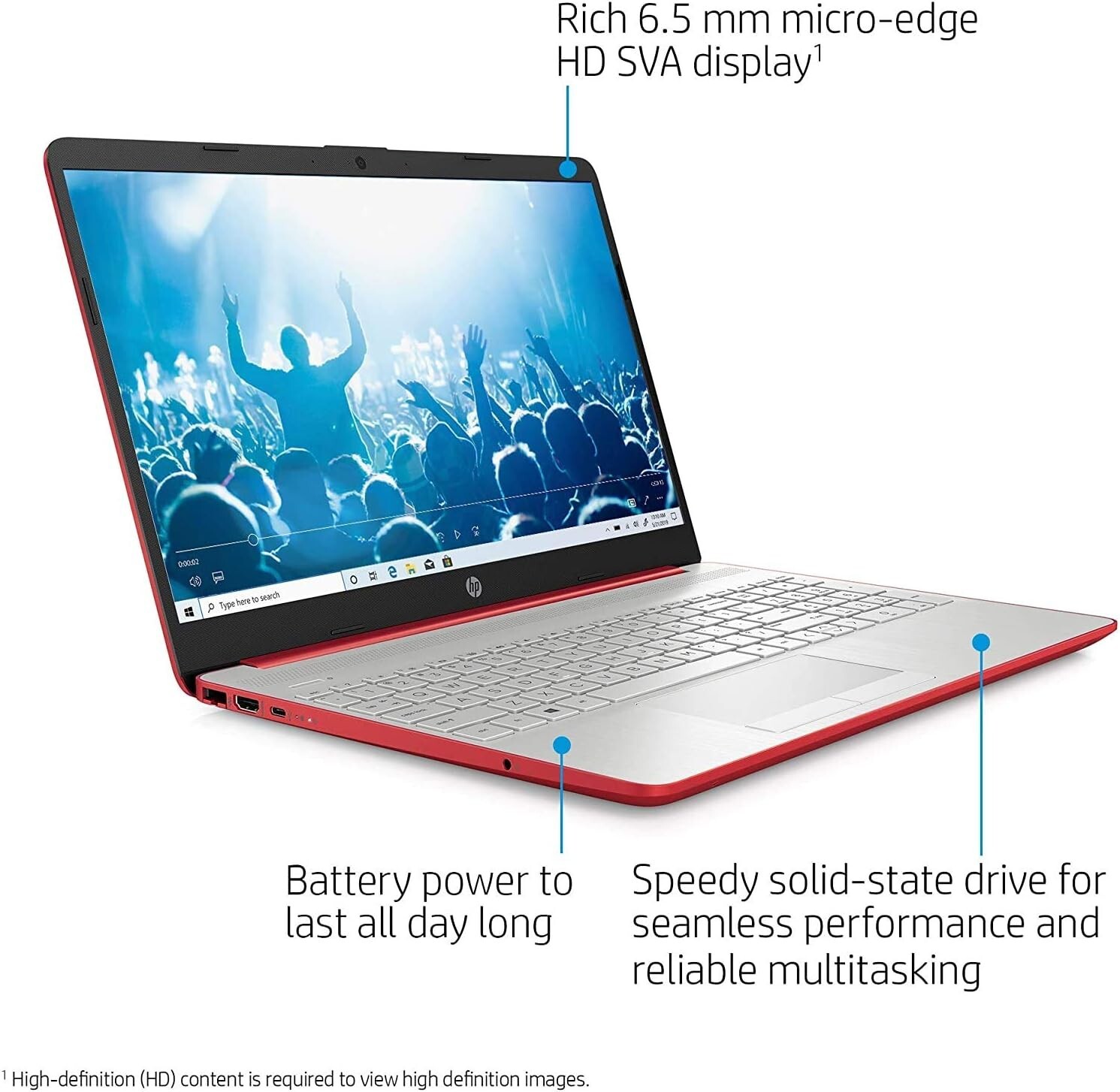 HP 2020 15.6” HD LED Display Intel Pentium Gold 6405U 4GB DDR4 RAM 500GB HDD