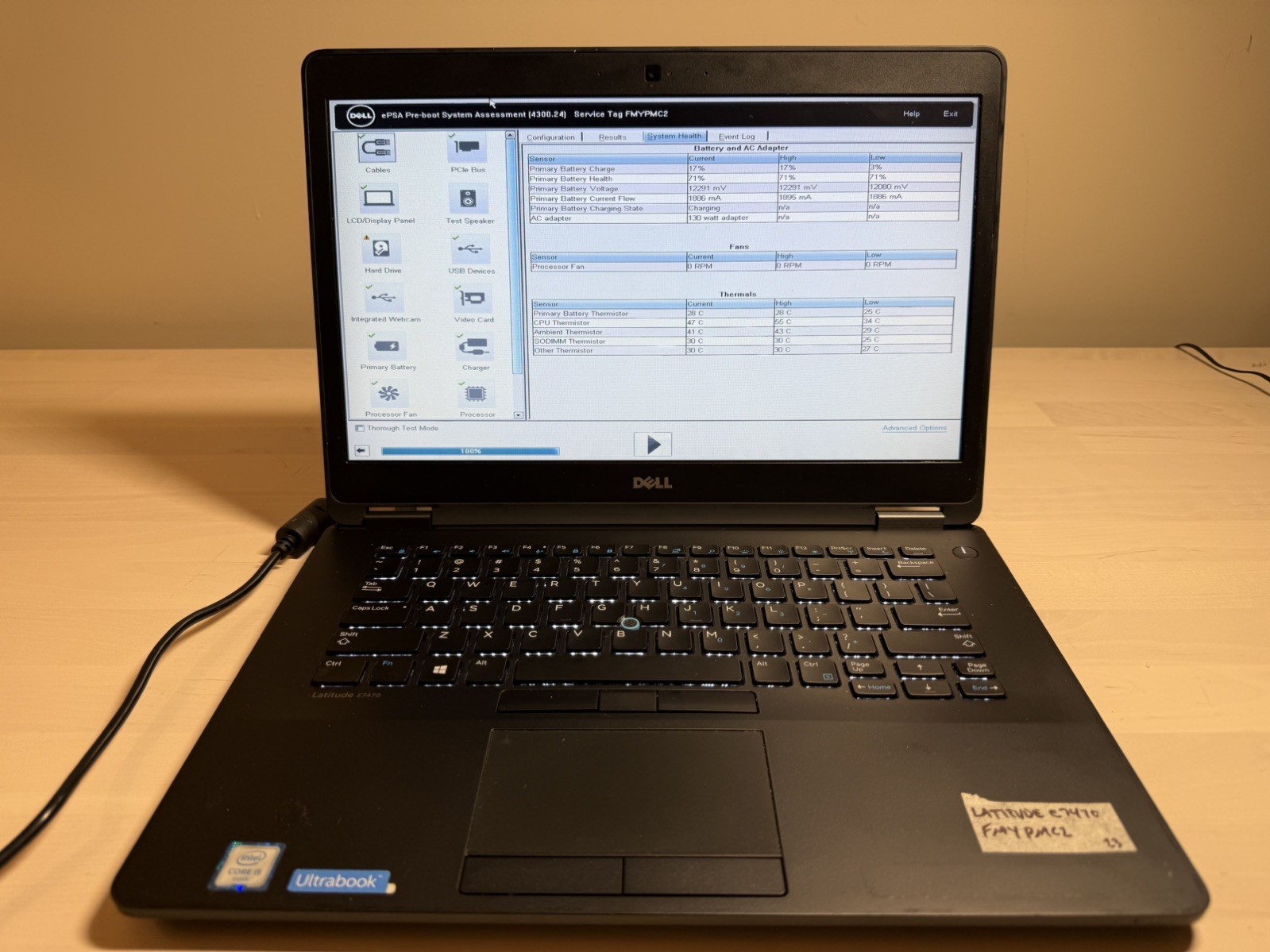 Dell Latitude E7470 Laptop Intel Core i5 6th Gen No HD/OS/AC Adapter