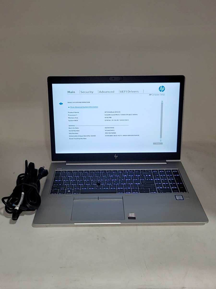 HP ELITEBOOK 850 G5 3RS19UT-ABA Laptop Intel Core I5-7200U 8GB 512GB