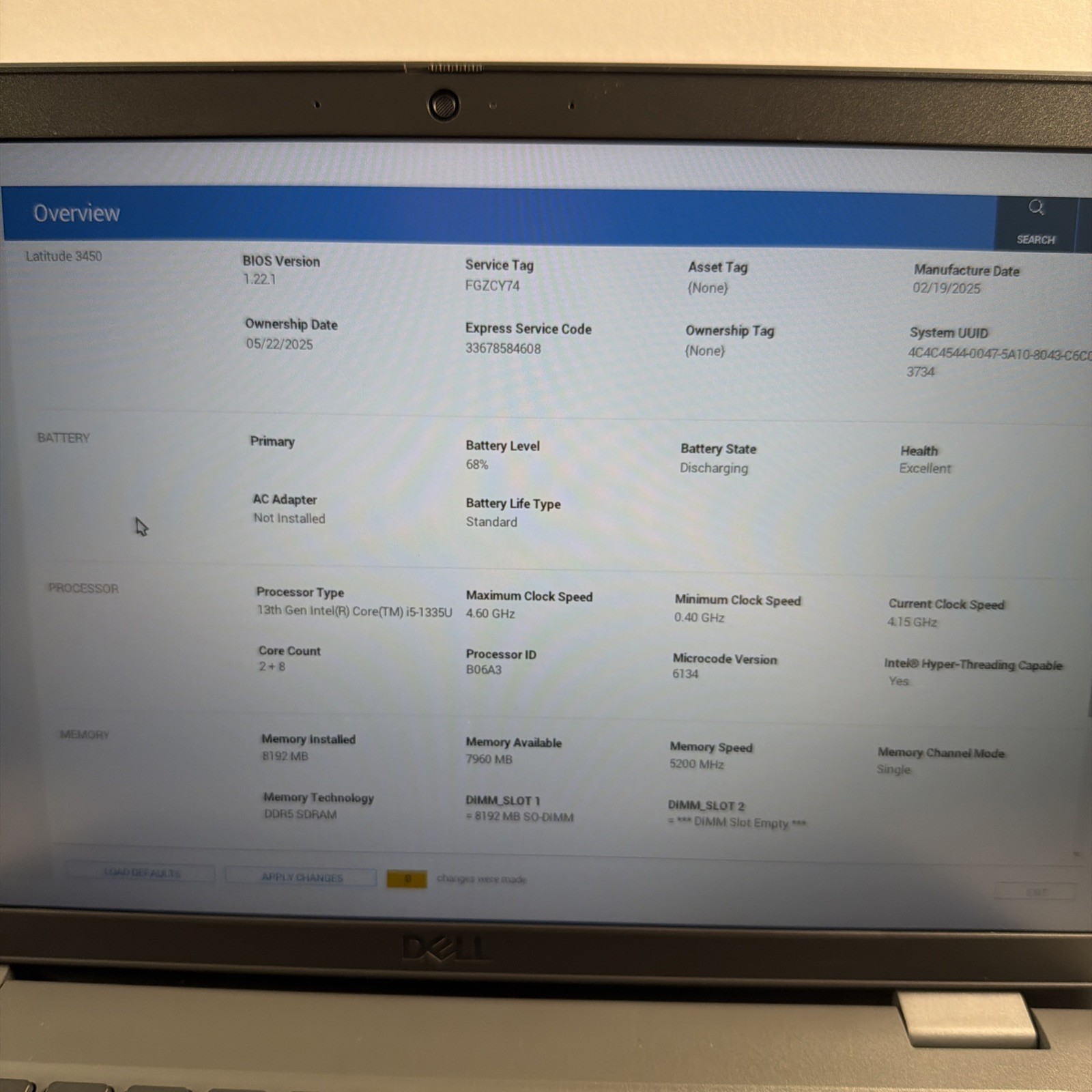 2025 Dell Latitude 3450 14″ Intel i5-1335U 8GB DDR5 RAM 256GB SSD