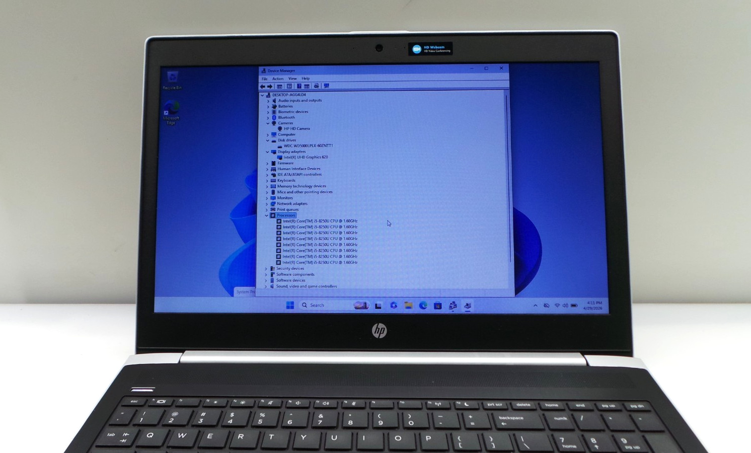 HP ProBook 450 G5 | 15.6″ | i5-8250U | 8GB 500GB HDD | Win 11 Pro
