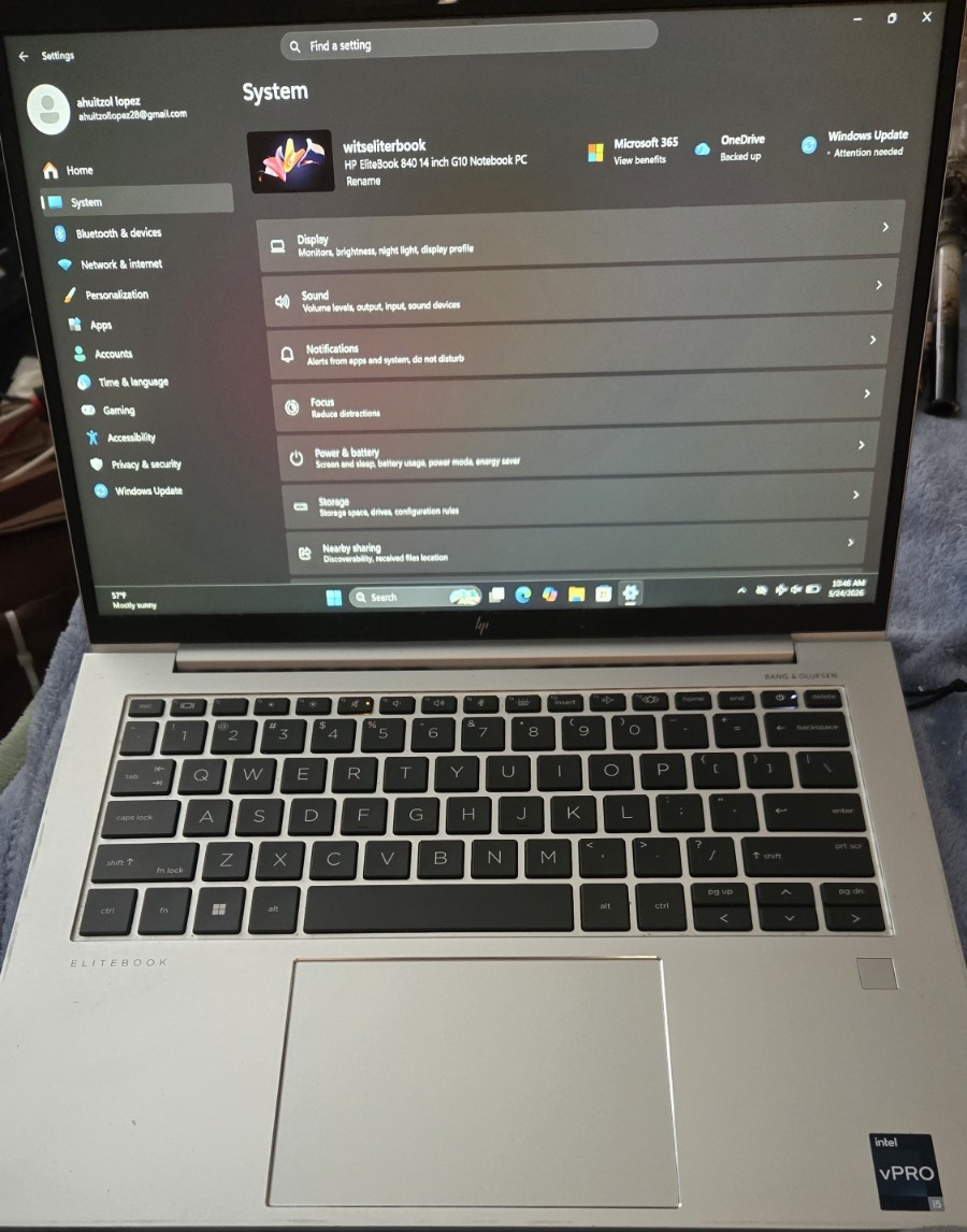 HP EliteBook 840 G10 14″ Laptop i5-1345U 16GB 477GB SSD Silver Win11 Pro Touch