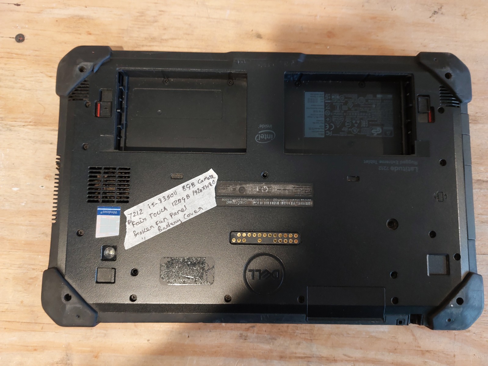 Broken AS-IS Dell Latitude 7212 Rugged Tablet Lot of 3 i5-8350U 8gb 128gb