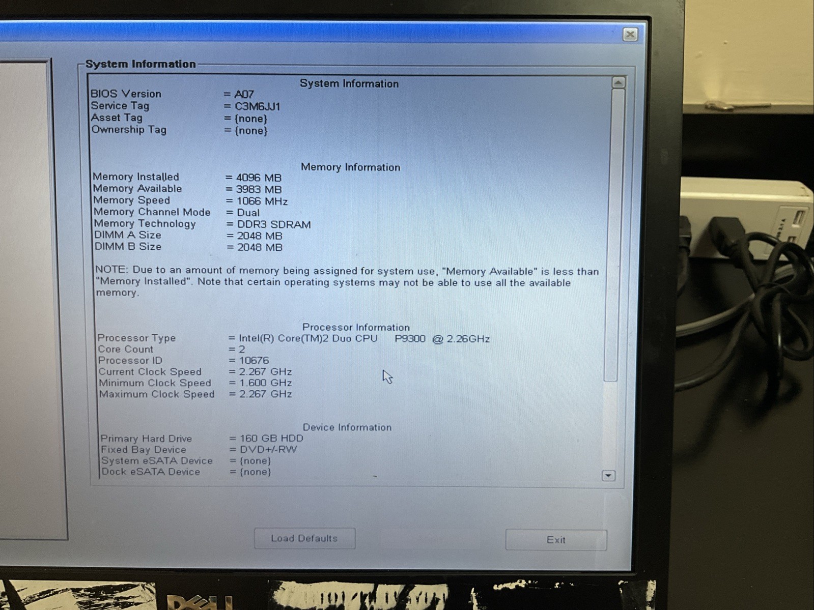 Dell Latitude E4300 Laptop Intel Core 2 P9300 2.26GHz