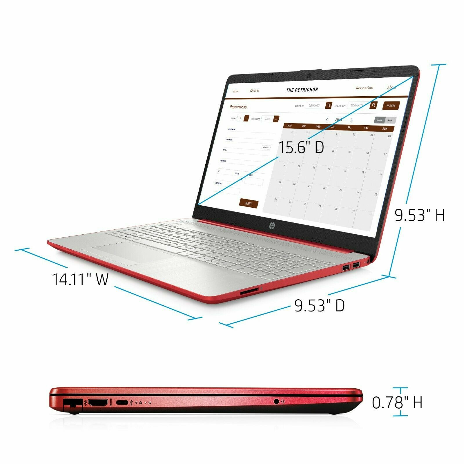 HP 15” HD IPS Laptop Intel Pentium 4-Core Up to 2.70GHz, 8GB RAM, 128GB SSD