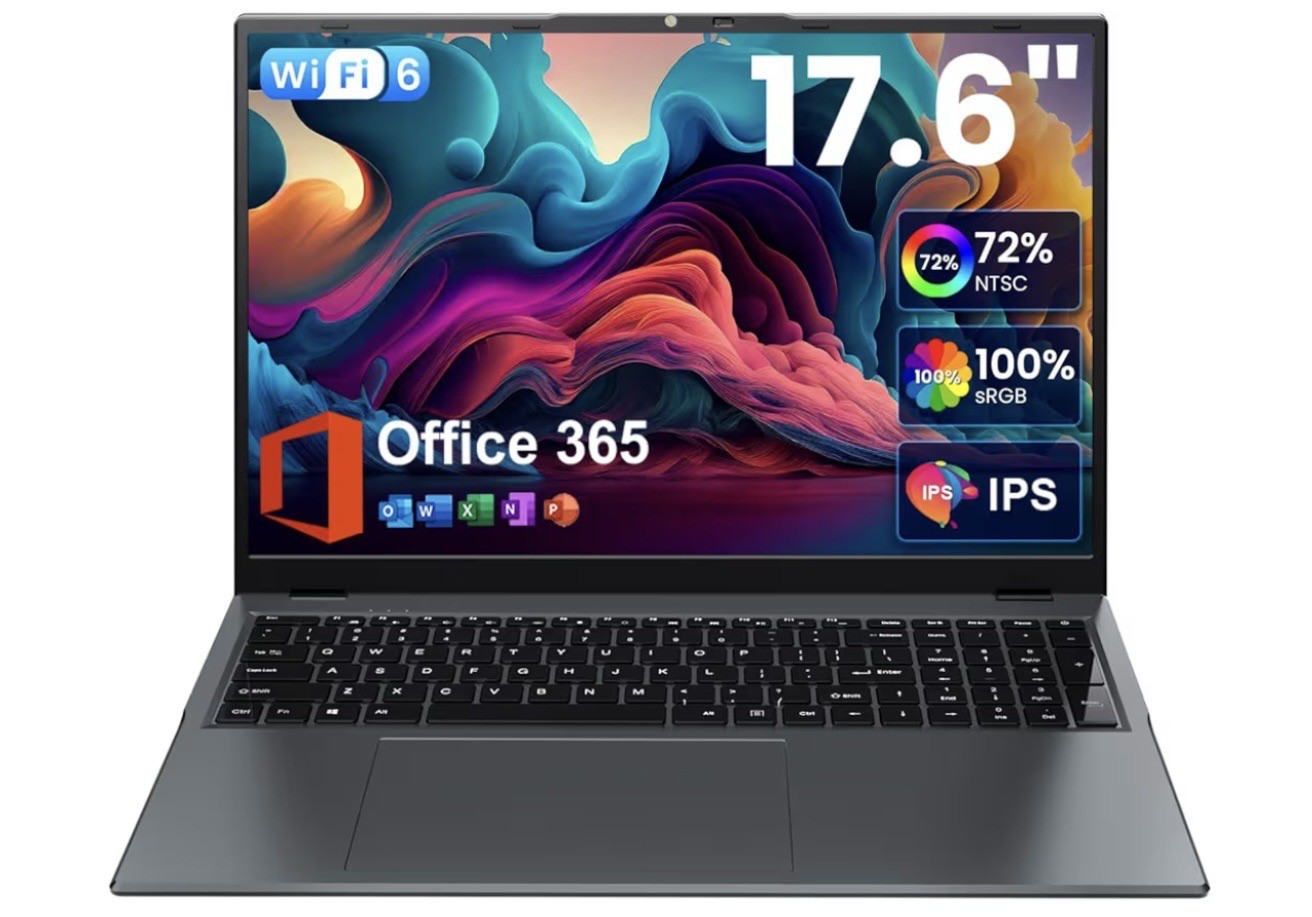 Jumper EZbook 17.6″ FHD Laptop Intel 4-CoreN95，16GB RAM 128GB+1TB SS D Win11