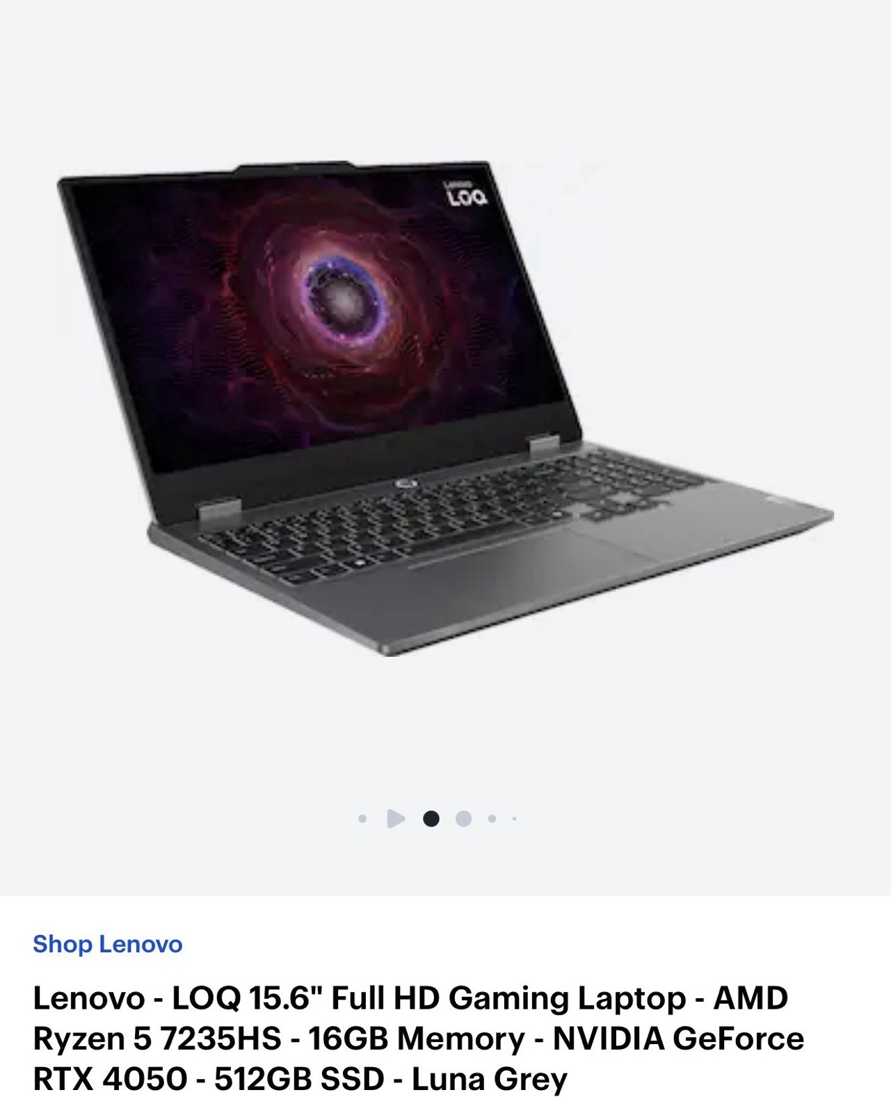 Lenovo – LOQ 15.6″ Full HD Gaming Laptop – AMD Ryzen 5 7235HS