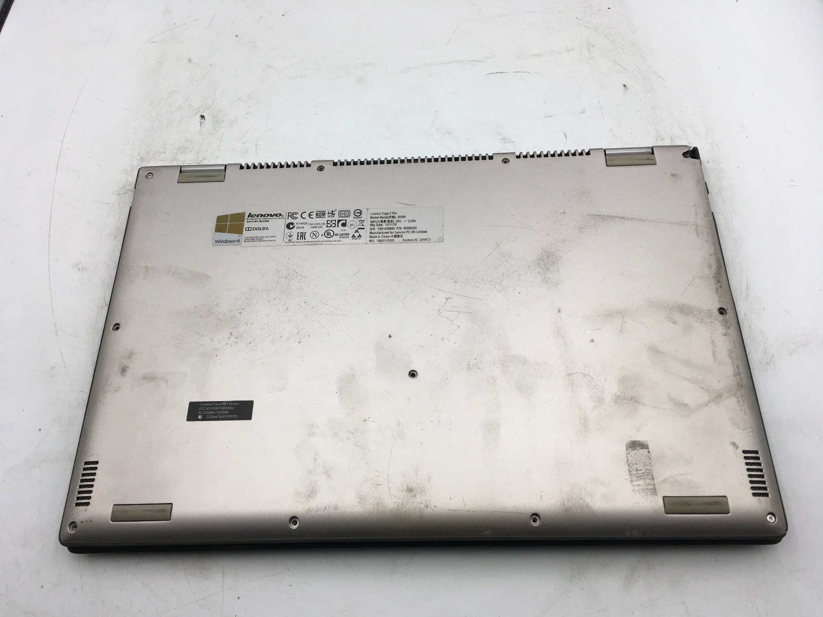 LENOVO YOGA 2 PRO – BOOTS TO BIOS – INTEL I5 4200U – 4GB RAM – NO OS – READ – BB