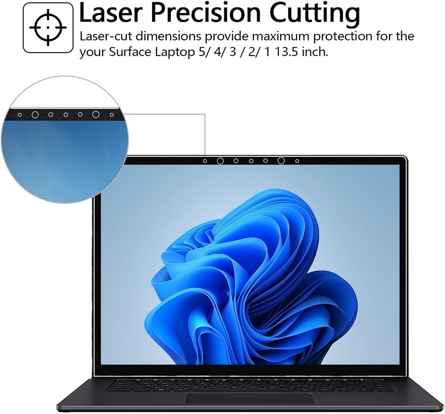 Microsoft Surface Laptop 5 Screen Protector 13.5 inch, Anti-Fingerprint Tempered