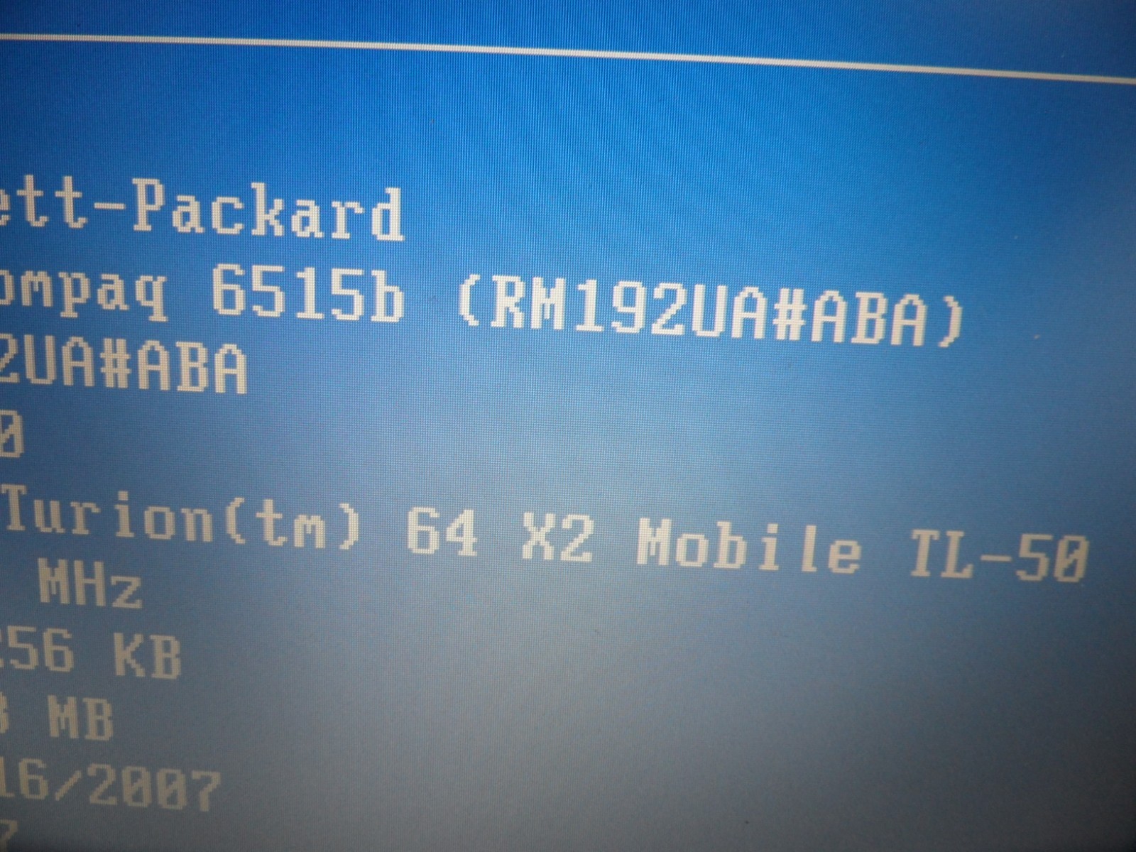 Compaq 6515b Laptop 4 Parts Booted Windows 80 GB Hard Drive Wiped *