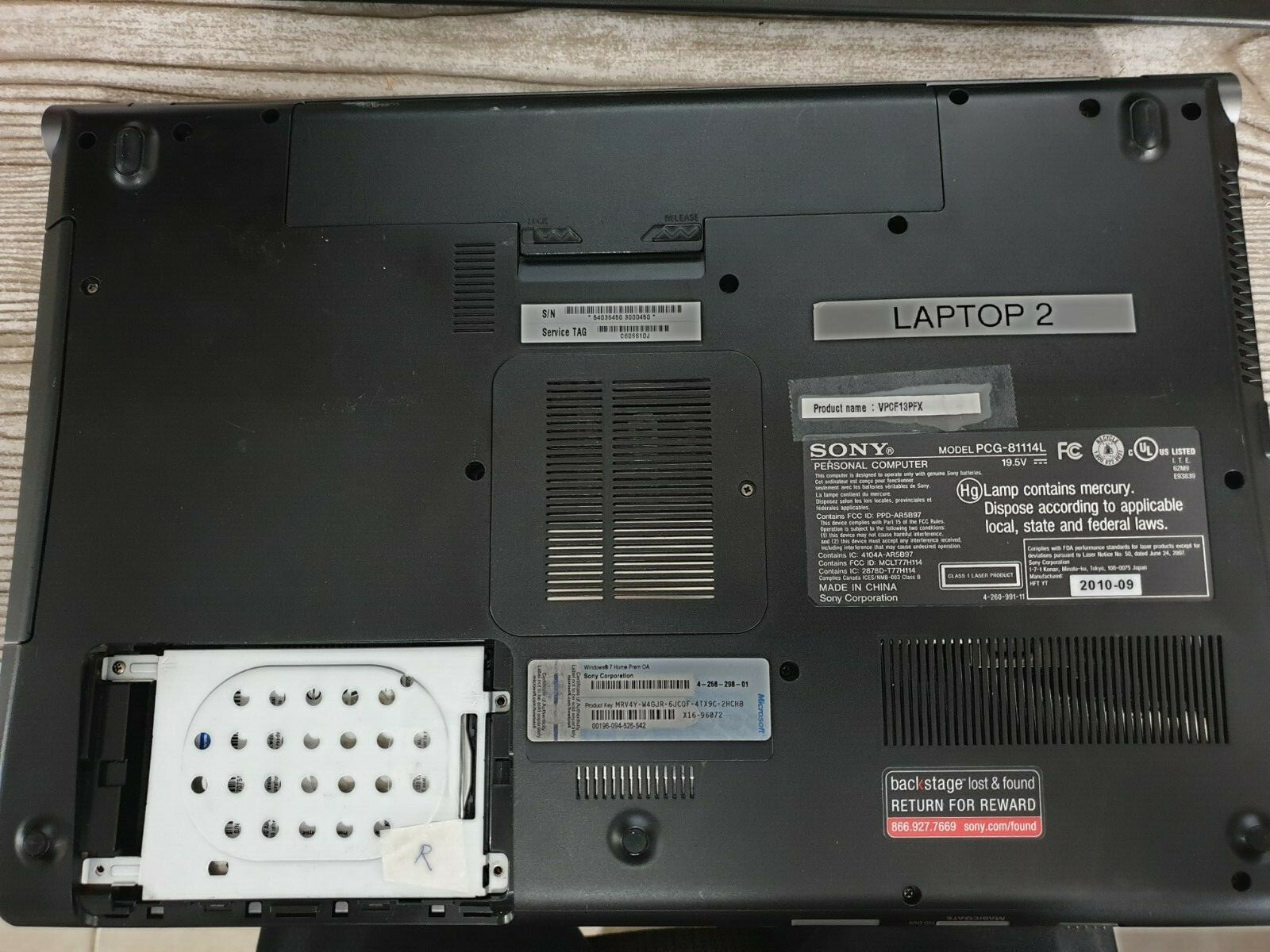 Sony VAIO INTEL CORE I7-Q740 1.73 GHz 16.4IN 500GB 8GB Ram Win10 Nvidia G310M