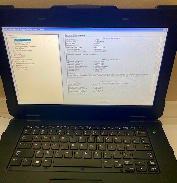 Dell Latitude 7404 Rugged 14″ i7-4650U 16GB 512GB SSD