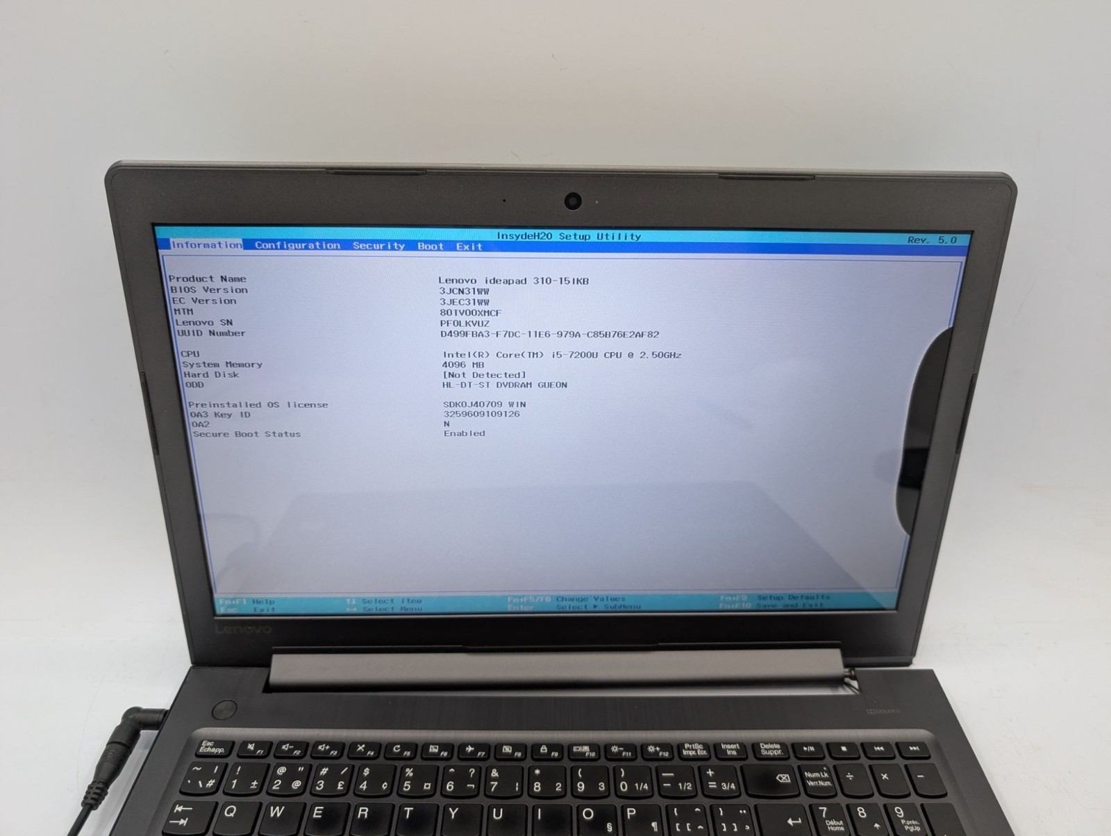 Lenovo Ideapad 310-15IKB 15.6″ Display Intel Core i5-7200U 2.50 GHz 4GB RAM