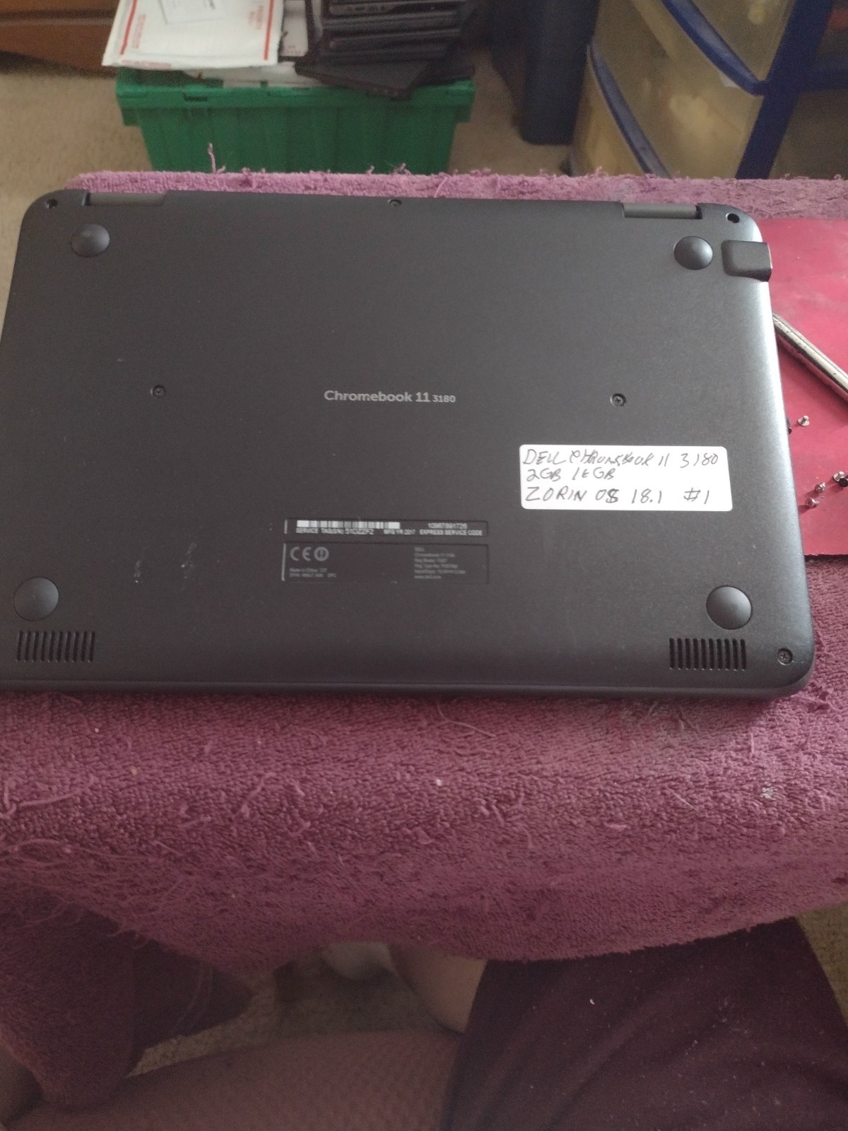 Dell Chromebook 11 3180 11.6″ Celeron 1.60GHz,2GB 16GB VERY CLEAN ZORIN OS 18.1