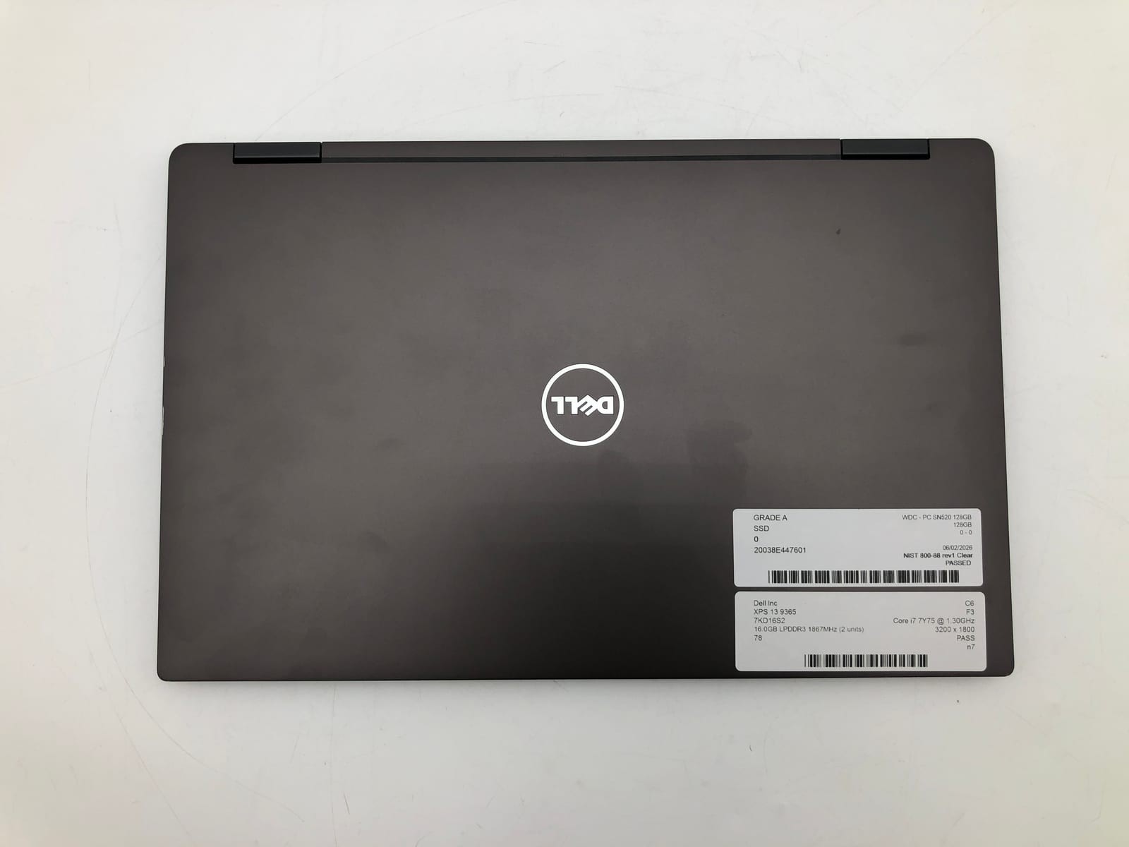 Dell | XPS 13 9365 | i7-7Y75 | 16GB | 128GB NVMe | Win 10 Pro | 78% Battery