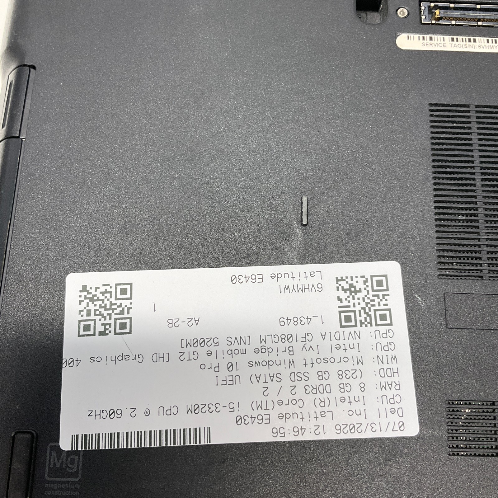 Dell Latitude E6430 Intel Core i5-3320M 2.60GHz 8GB RAM 256GB SSD Windows 10 Pro